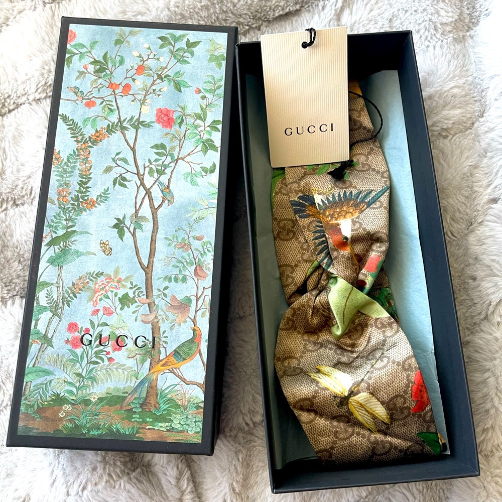 Gucci monogram silk headband